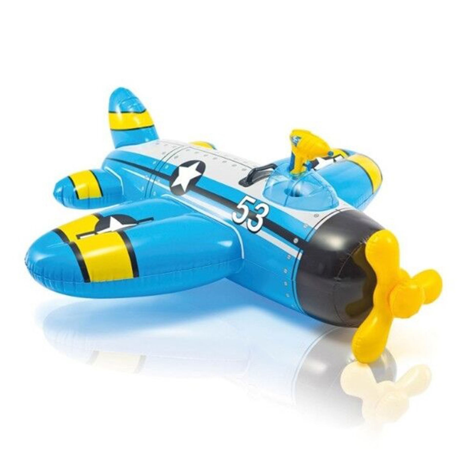 Intex vliegtuig ride on blauw 132cm x 130cm