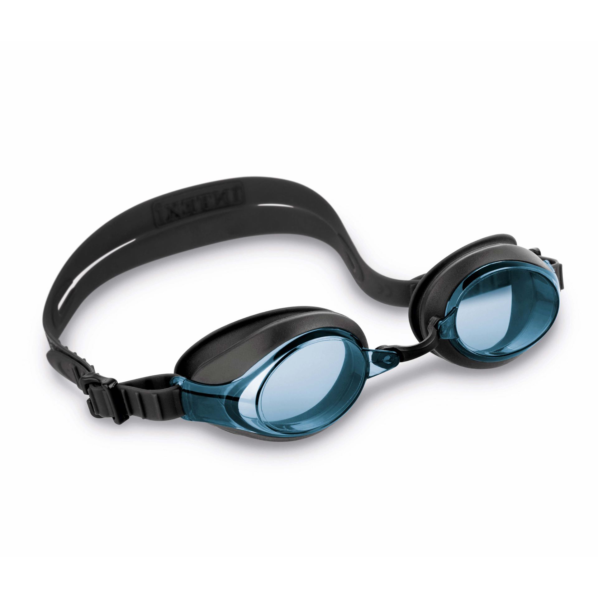 Intex silicone sport racing goggles - Zwart